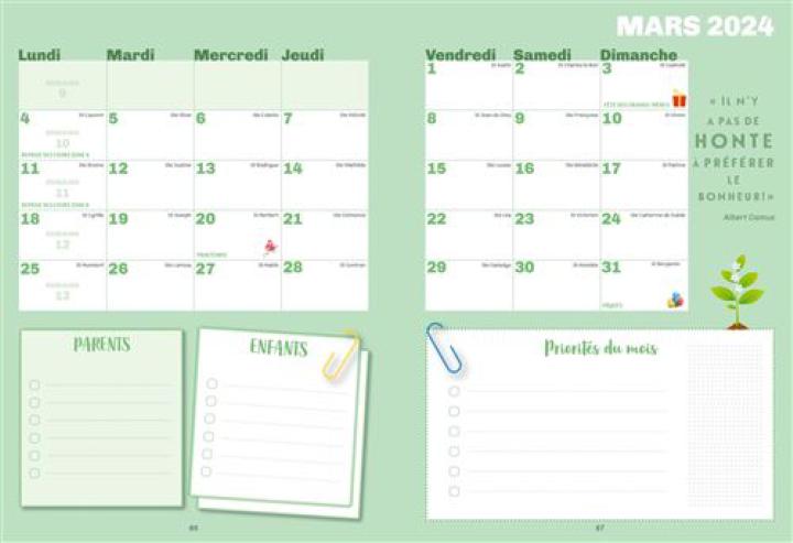 Frigobloc le calendrier ultra simple et maxi-compact pour une famille  organisée (édition 2024)